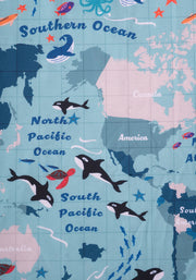 Mirrian World Map Print Dress