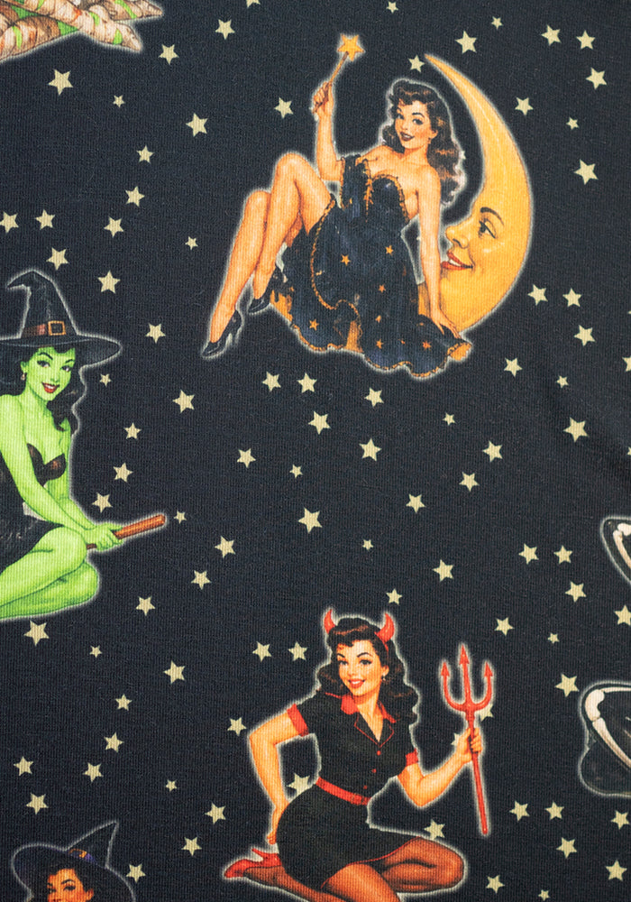 Molly Jordan Pin Up Print Swing Dress