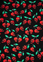 Children's Skull Cherries Print Cotton T-Shirt (Morella)