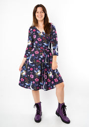 Moriah Bat Floral Print Dress