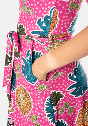 Morven Large Floral Print Midi Dress