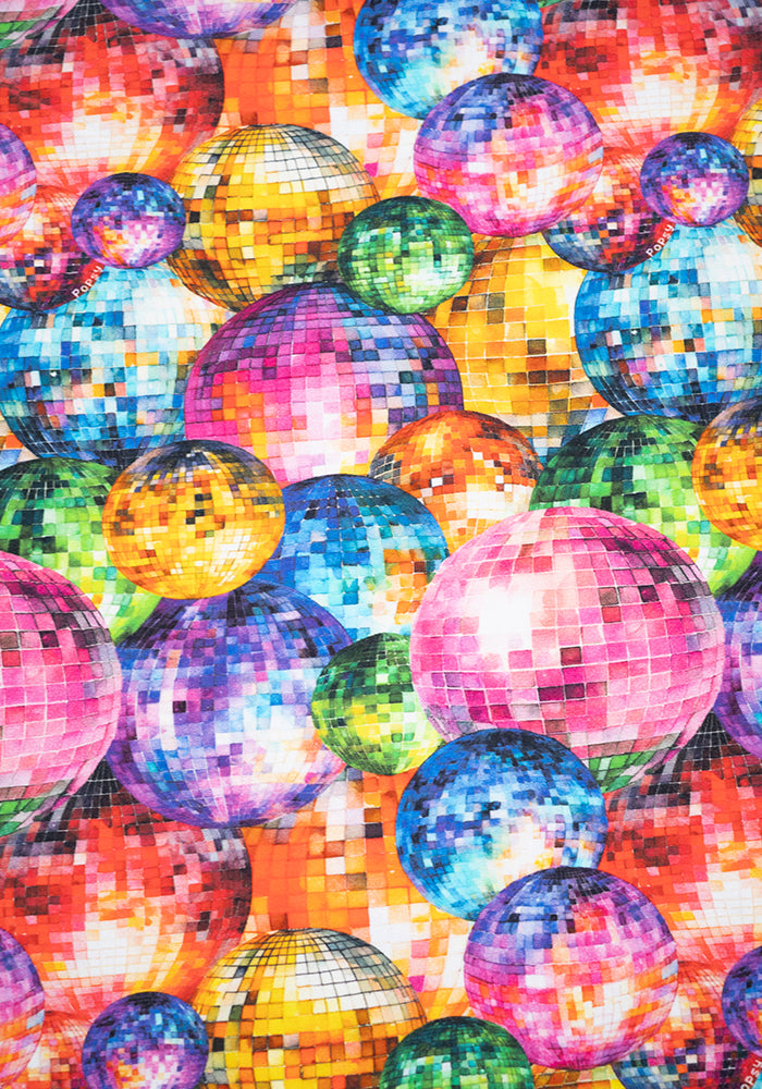 Second angle of Morwenna Disco Balls Print Shirred Back Cotton Dress