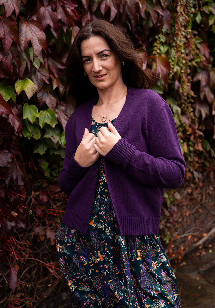 Fifth angle of Yasmine Colourful Woodland Print Cotton Dress