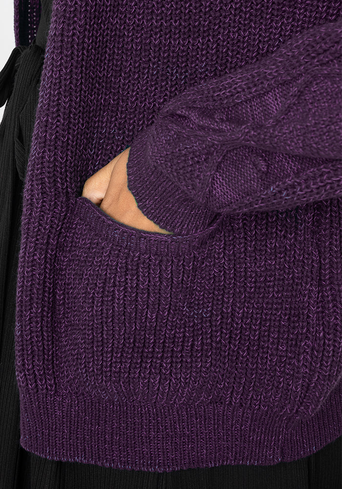 Mulberry Cable Sleeve Cardigan