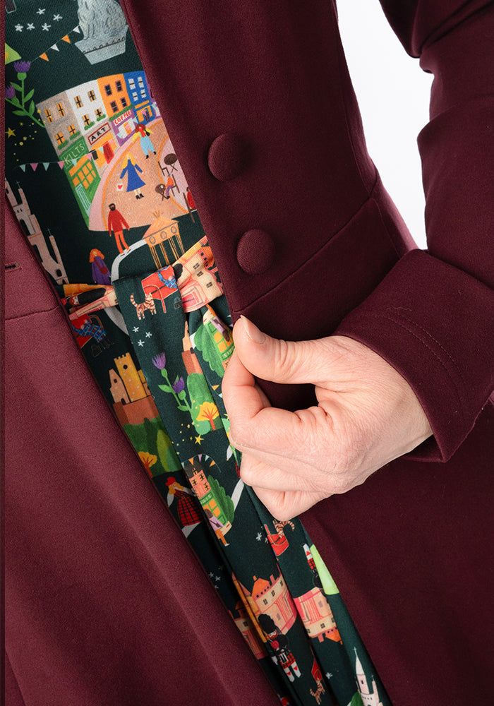 Sixth angle of Carrington Mulberry Ponte Dress Coat (Coatigan)