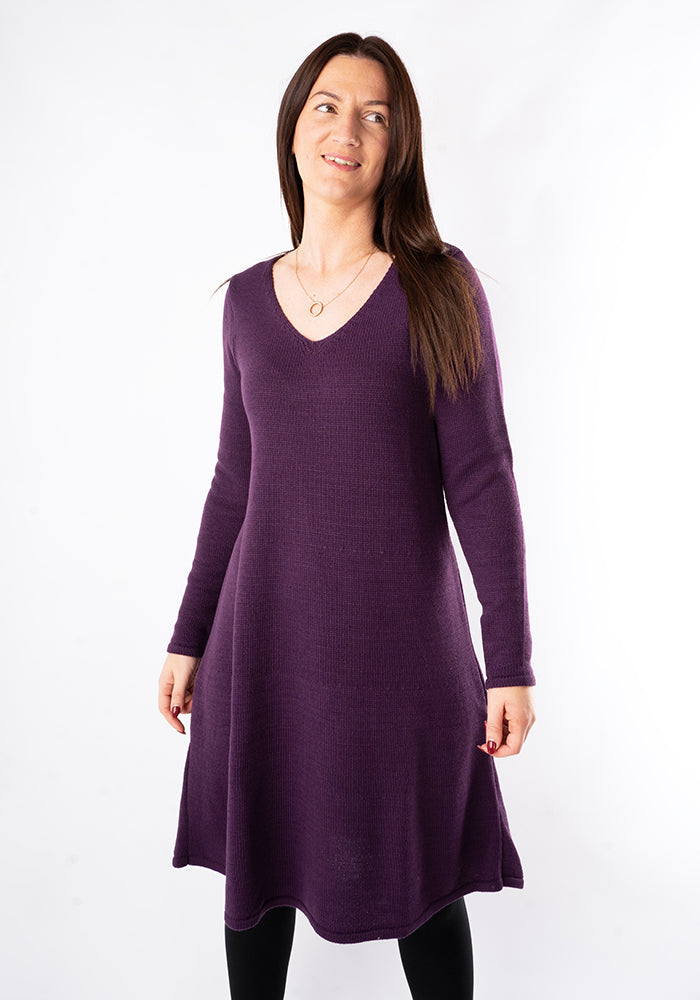 Front view of Mulberry Knitted Dress