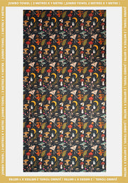 Woodland Mushroom Print Jumbo Bath Sheet