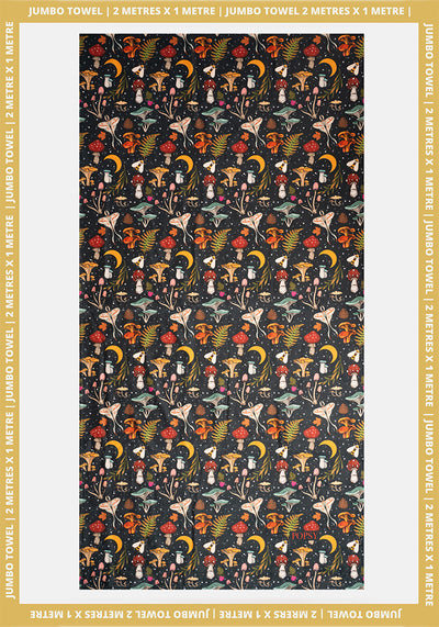 Woodland Mushroom Print Jumbo Bath Sheet
