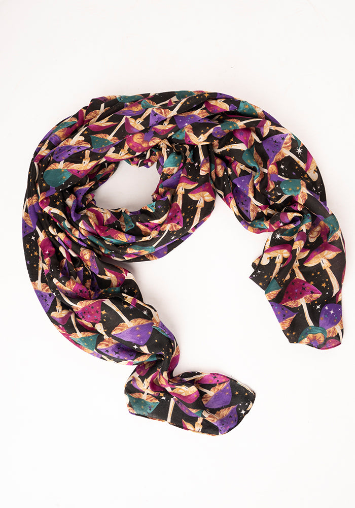 Purple Mushroom Scarf