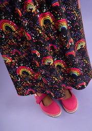 Mya Multi Coloured Animal & Rainbow Print Midaxi Dress