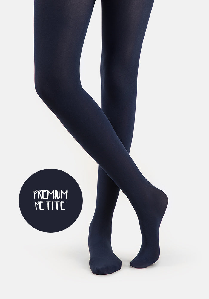 Front view of Petite 50 Denier Premium Tights (Navy)