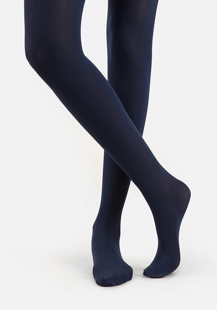 Front view of 160 Denier Opaque Premium Tights (Navy), enjoy all-day comfort with our versatile Navy 160 denier tights.