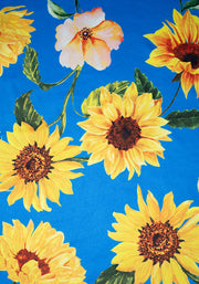 Carina Blue Sunflowers Print Nightshirt