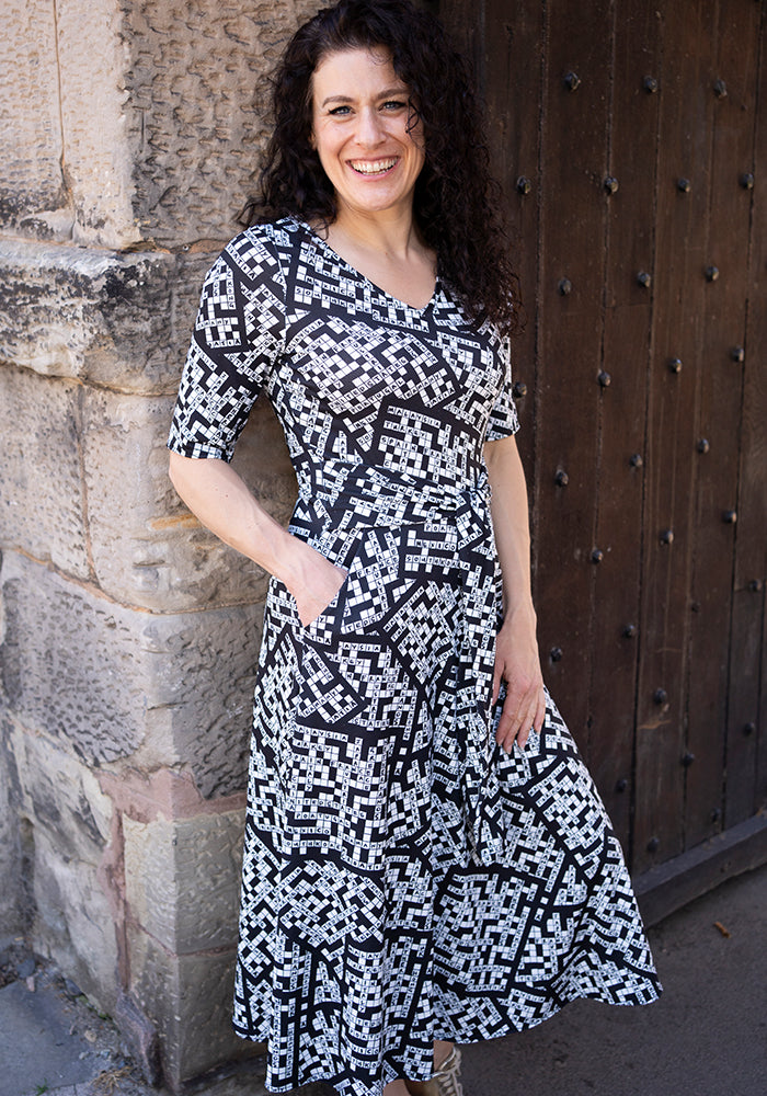 Natasha Crossword Countries Print Midi Dress