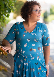 Nate Playful Dog Print Dress