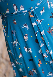 Nate Playful Dog Print Dress