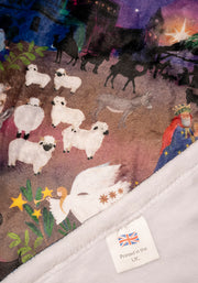 Pop-under Nativity Scene Print Plush Blanket