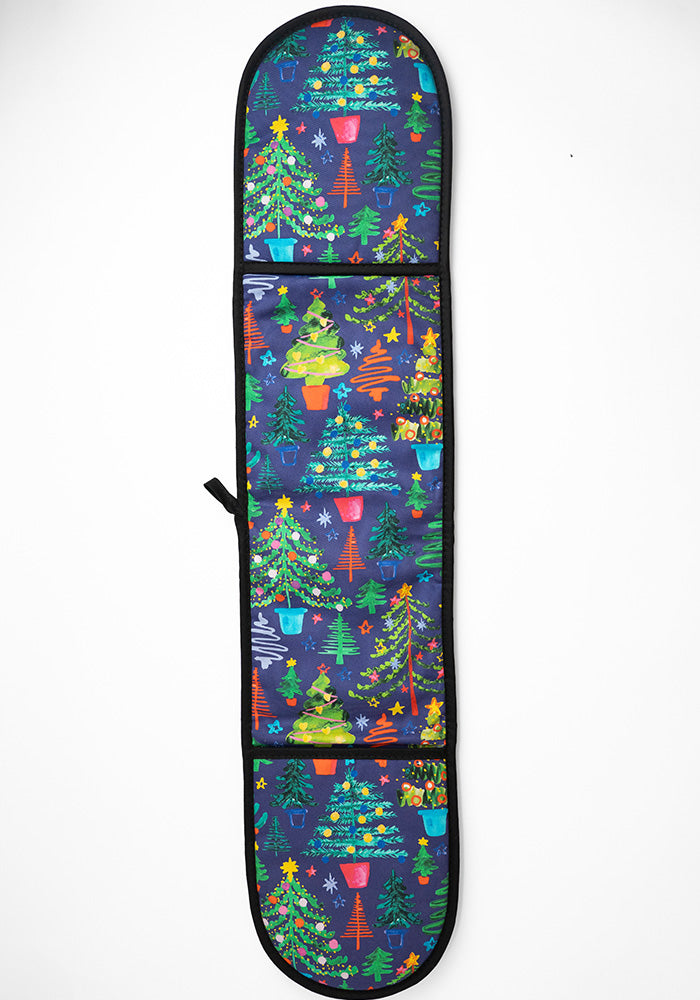 Navy Christmas Trees Print Oven Glove