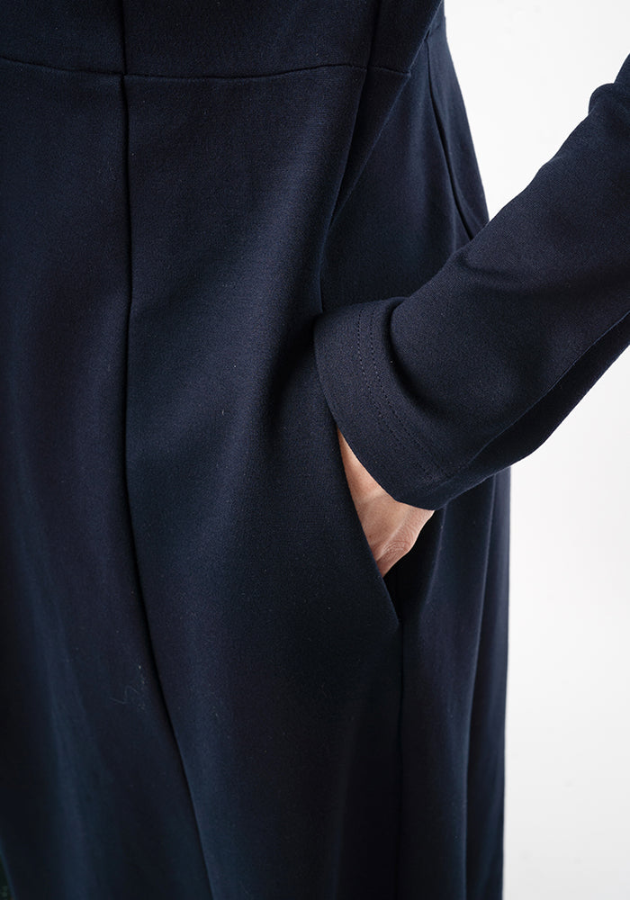 Second angle of Carrington Navy Ponte Dress Coat (Coatigan)