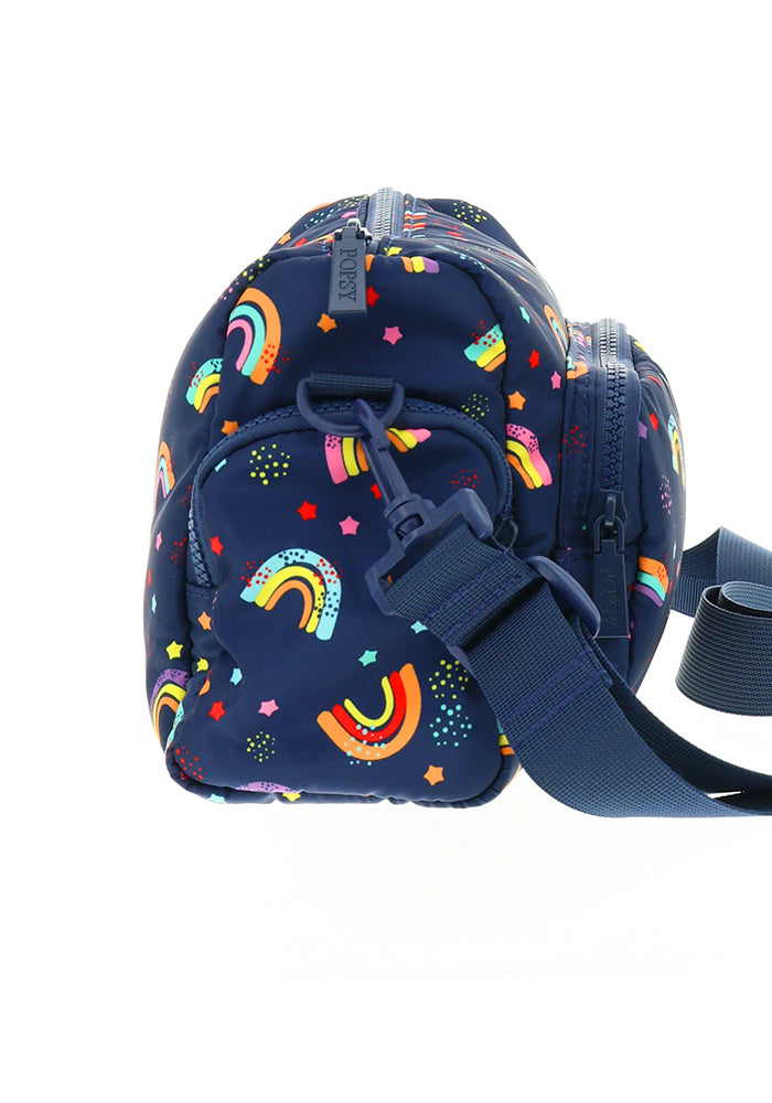 Navy Rainbow Cross Body Bag