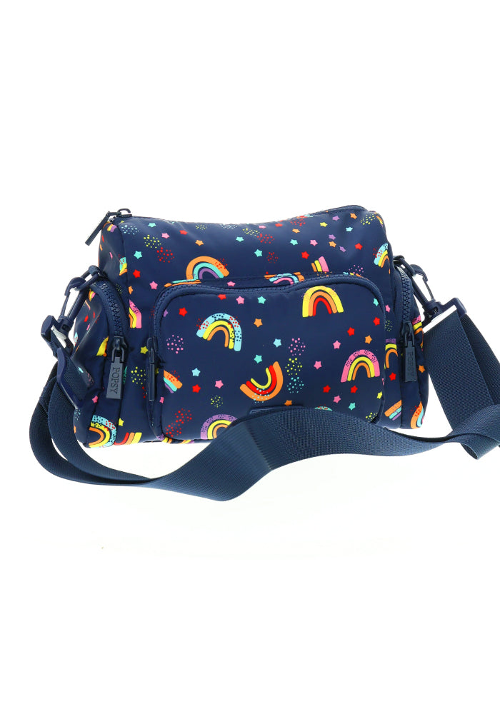 Navy Rainbow Cross Body Bag