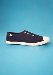 Navy Slip On Plimsole