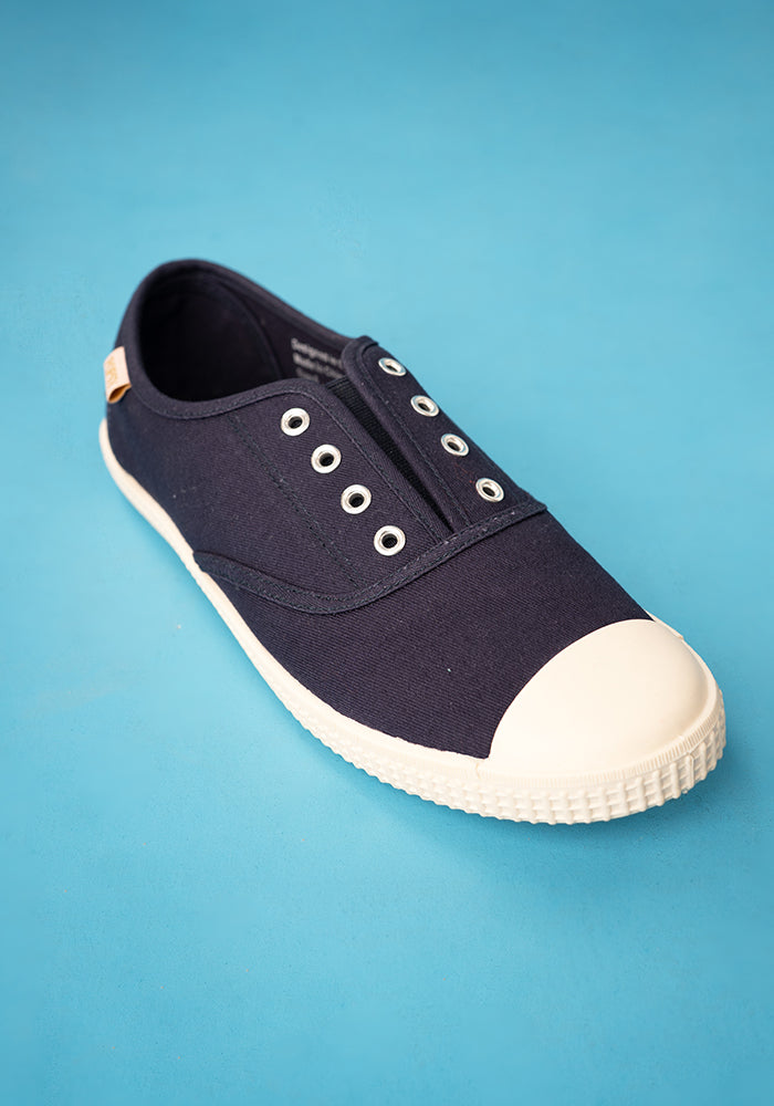 Navy Slip On Plimsole