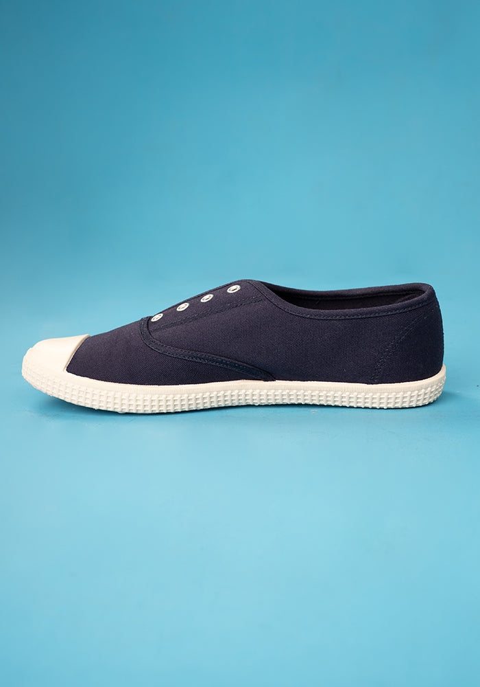 Navy Slip On Plimsole