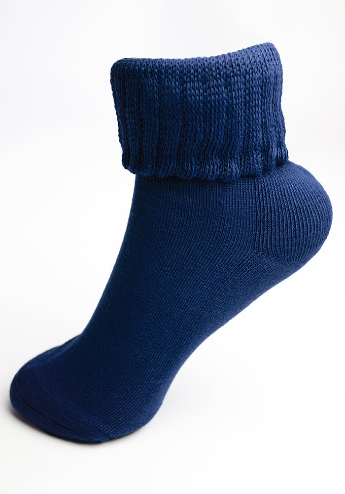 Navy Slouchy Boots Socks
