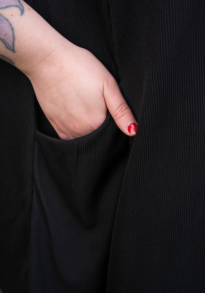 Third angle of Nell Black Turtle Neck Long Line Tunic
