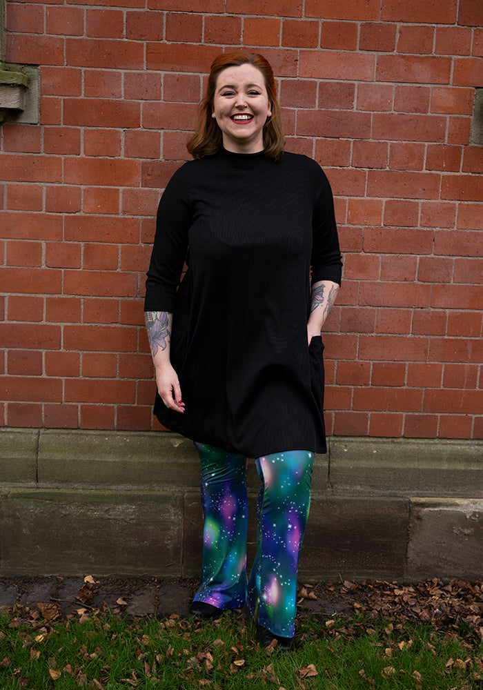 Fifth angle of Nell Black Turtle Neck Long Line Tunic