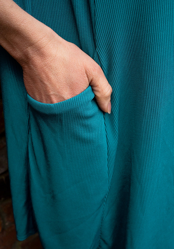 Third angle of Nell Teal Turtle Neck Long Line Tunic