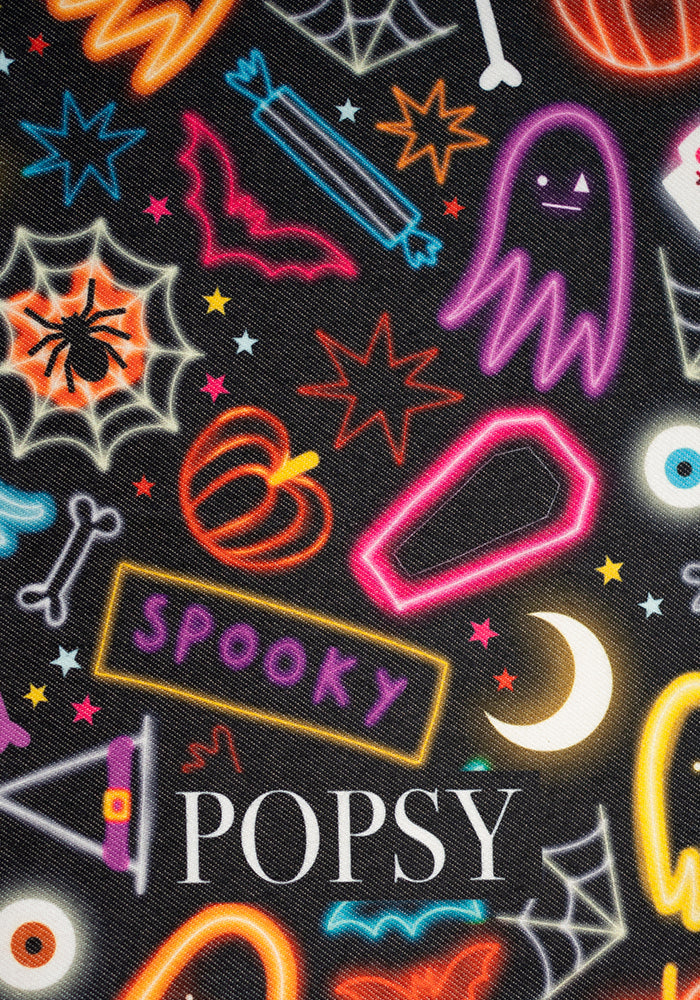 Neon Spooky Fun Print Tea Towel