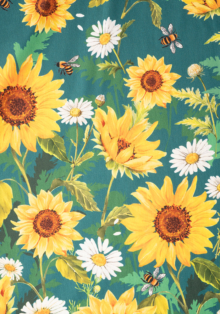 Ness Sunflower And Bee Border Print Dress