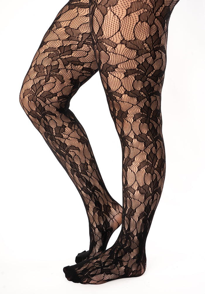 Third angle of Orchid Net Tights