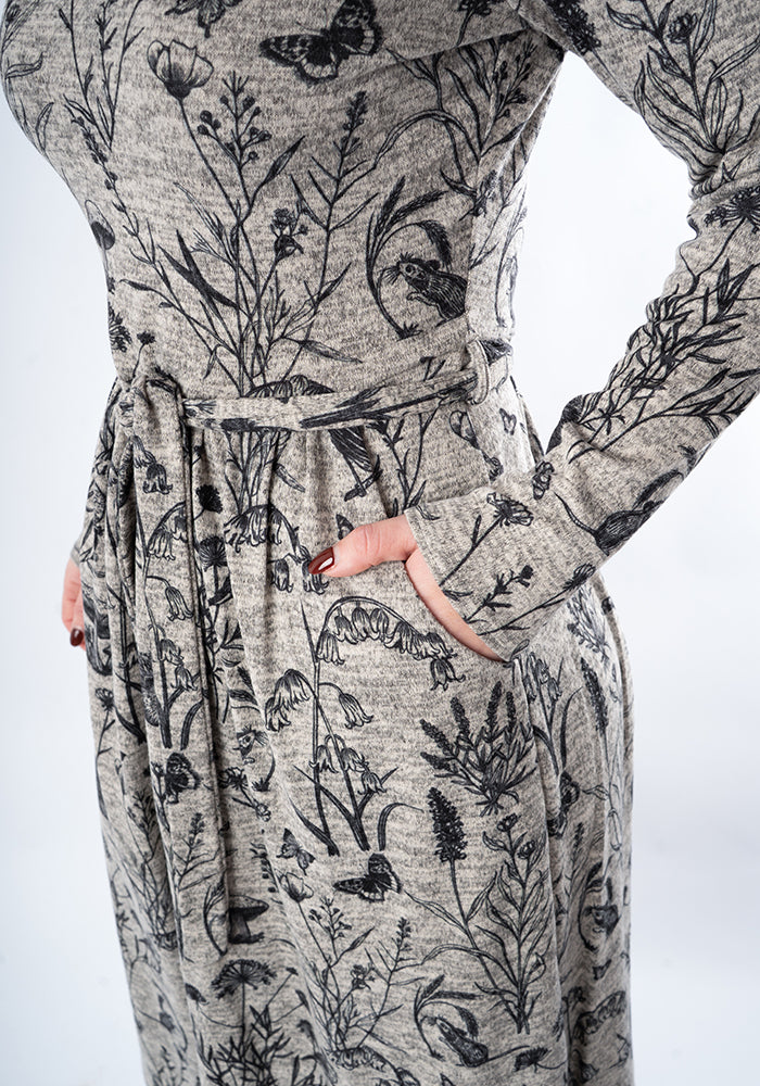 Fourth angle of Netta Wildlife Print Midi Dress