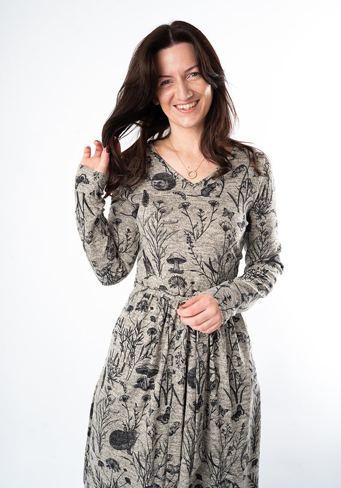 Eighth angle of Netta Wildlife Print Midi Dress