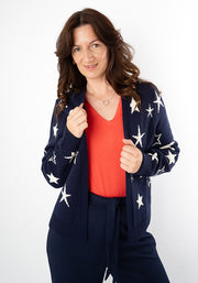 Night Sky Knit Cardigan (Navy/Ivory)