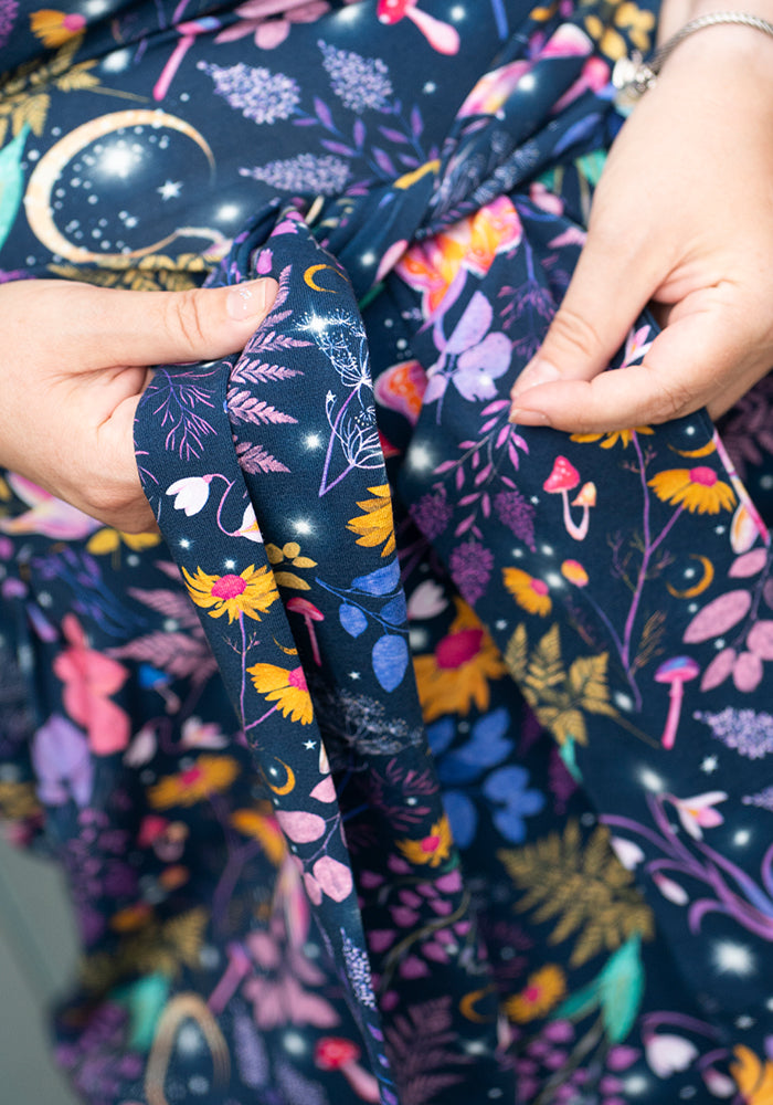 Fifth angle of Nixie Magical Moth Print Cotton Dress