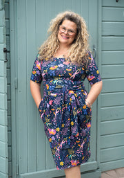 Nixie Magical Moth Print Cotton Dress