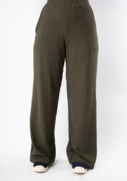 Noah Textured Khaki Full Leg Pull On Trousers