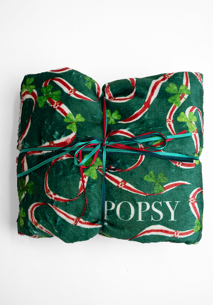 Front view of Northern Ireland Print Plush Throw Blanket (Pop-Under)