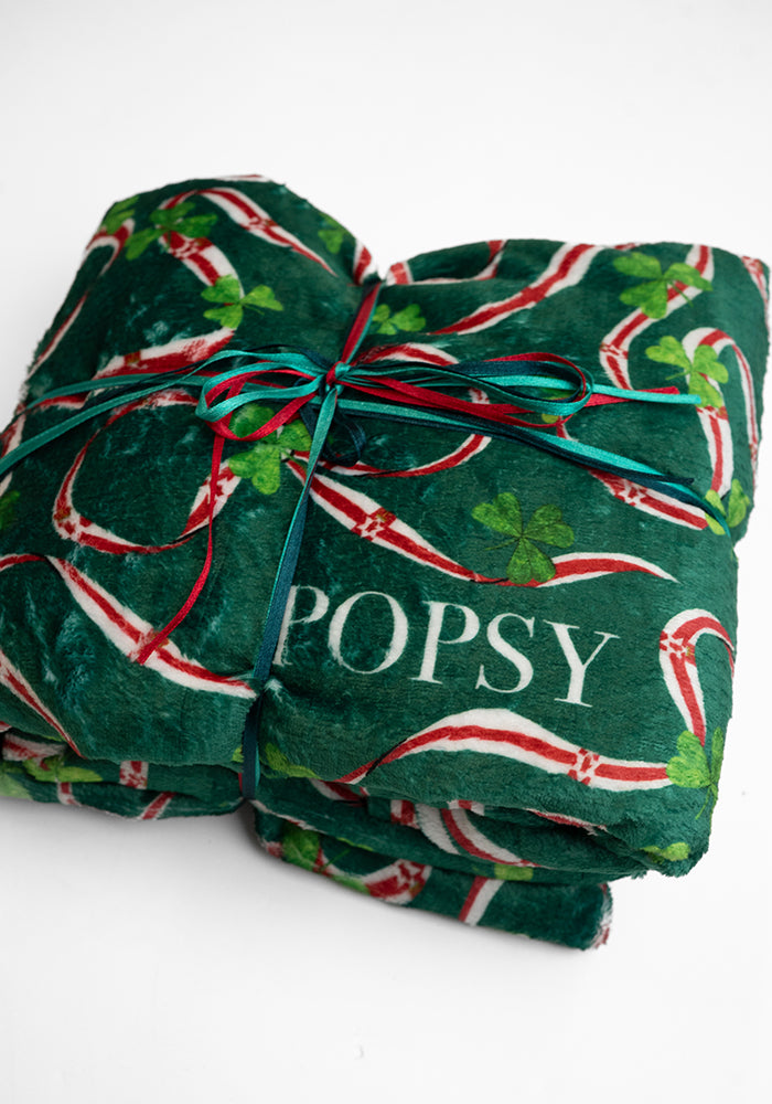 Fifth angle of Northern Ireland Print Plush Throw Blanket (Pop-Under)