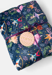 Pop-under Nutcracker Print Plush Blanket