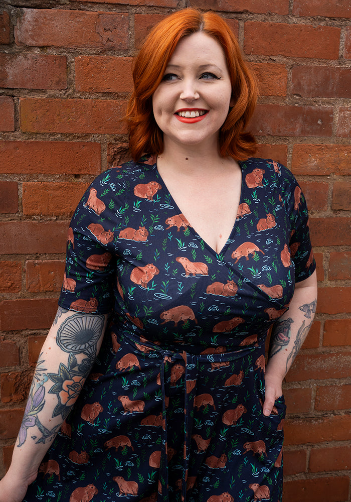 Nylah Capybara Print Dress