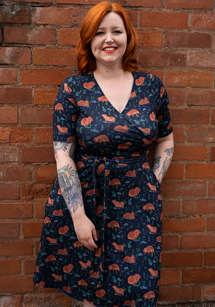 Nylah Capybara Print Dress