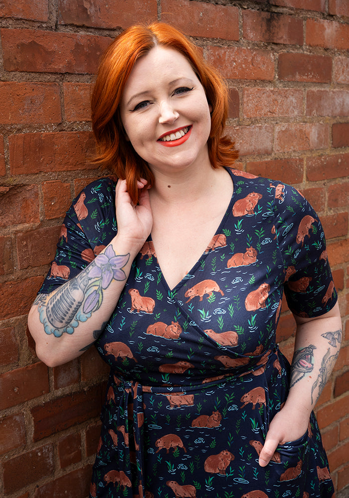 Nylah Capybara Print Dress