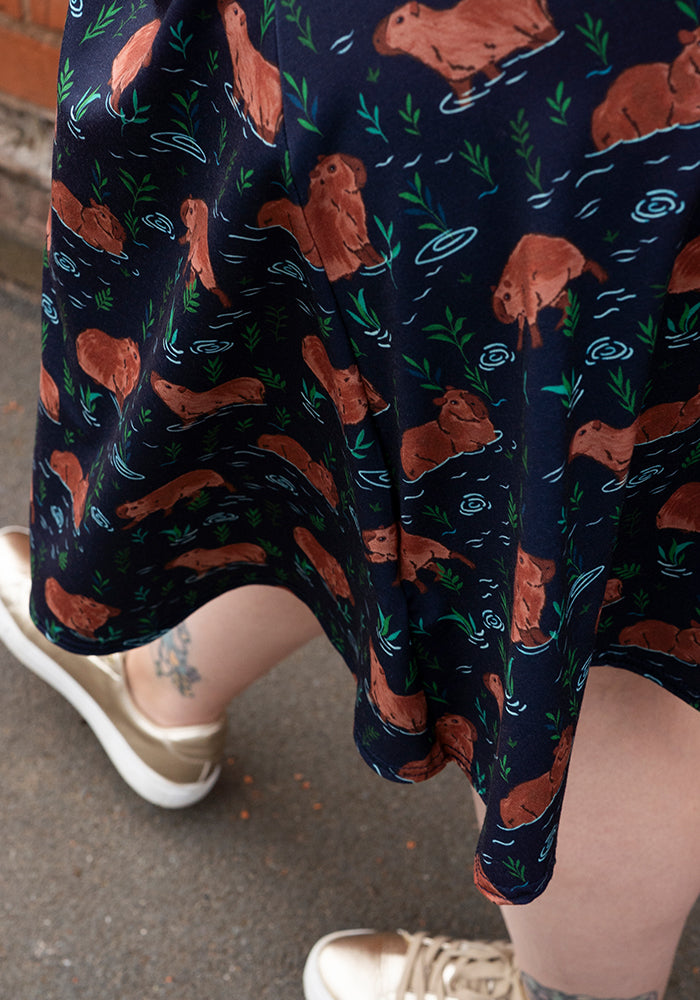 Nylah Capybara Print Dress