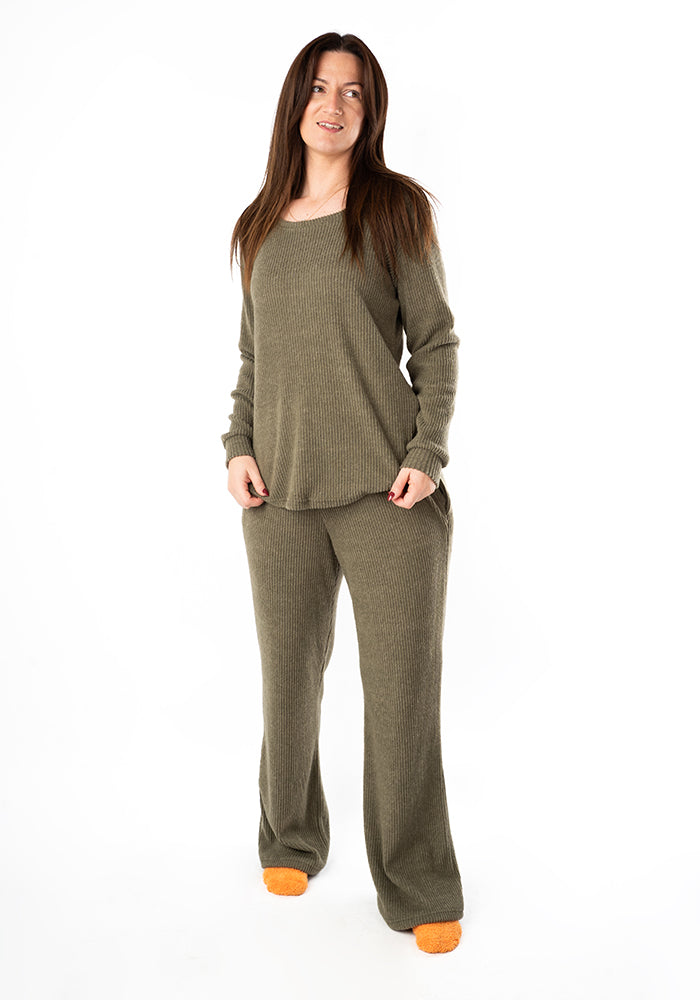 Fifth angle of Oakes Khaki Loungewear Set