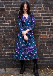 Oberon Baubles Print Midi Cotton Dress
